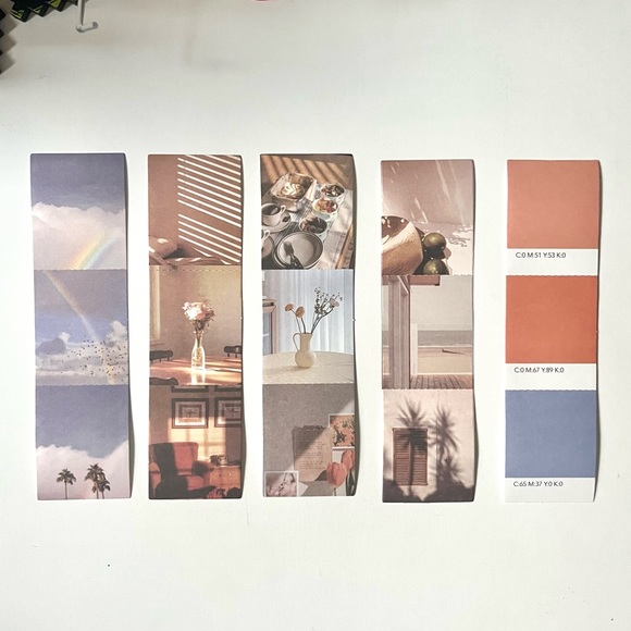 🏷️ aesthetic sunset clouds moon vintage foldable scrapbook card labels - Picture 6 of 13